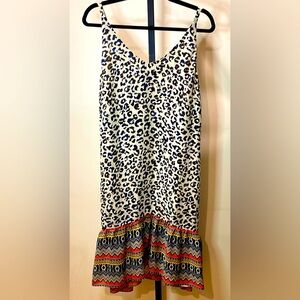 CAbi Black and White Spaghetti Strap Sundress